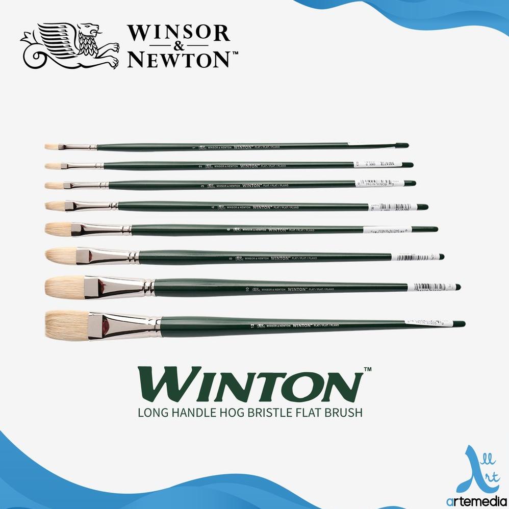 

Kuas Lukis Winsor & Newton Winton Hog Long Flat Bristle Brush Long Handle