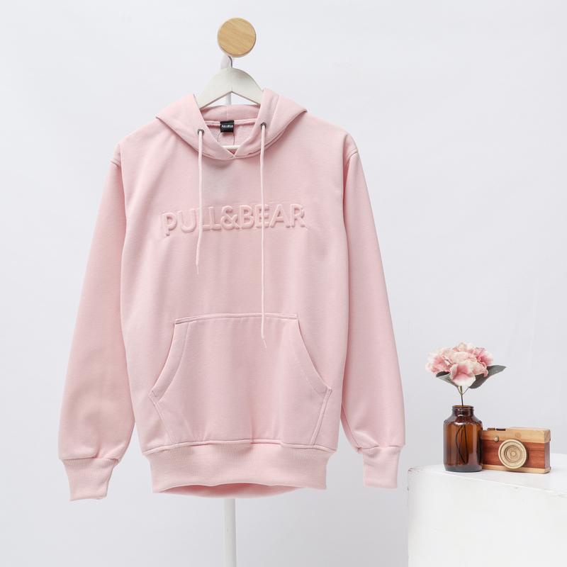 SWEATER HOODIE PULL AND BEAR JAKET PULOVER EMBOSSED 3D FONT TIMBUL