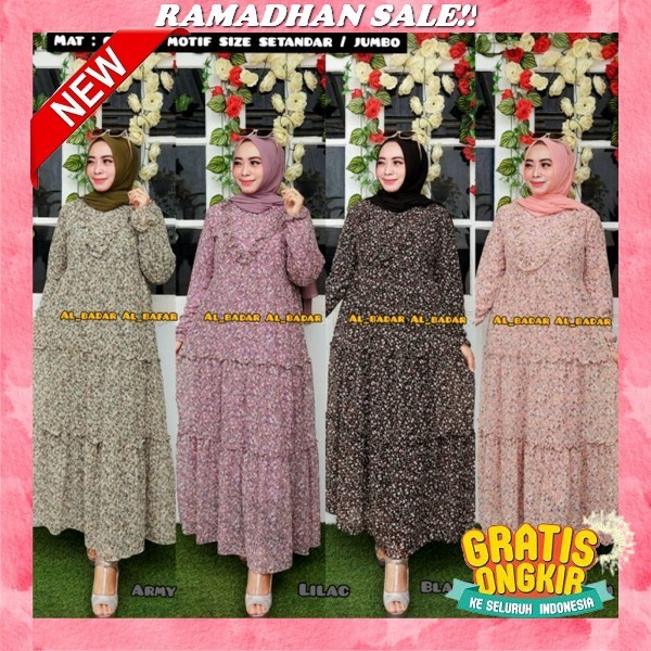 Nando Gamis Zr Import Bkk Motif Bunga Kecil Lucu Aesthetic Viral Kekinian Fashion Korea Free Belt Ta