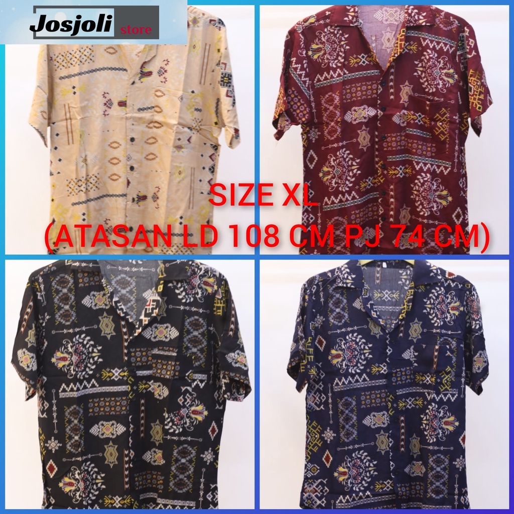 JOSJOLI_STORE/Kemeja Amaralio Batik dan Amaralio Koran/Atasan Pria Dewasa/L XL