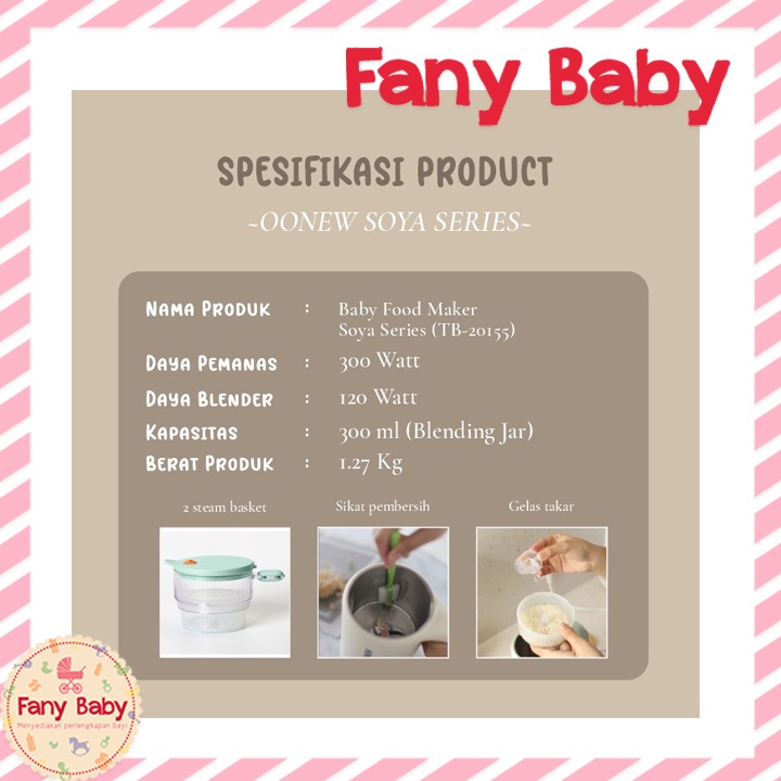 OONEW BABY FOOD MAKER SOYA SERIES SOYA