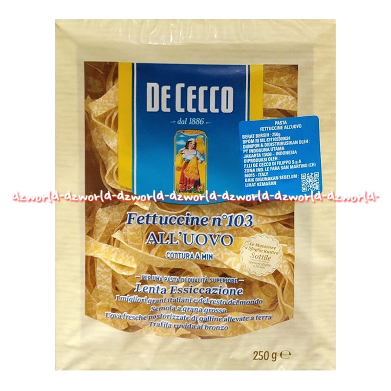 De Cecco Pappardelle No 101 All'uovo Mie Pasta Panjang Mi Pasta Instan 250gr Dececco Dececo Papardele