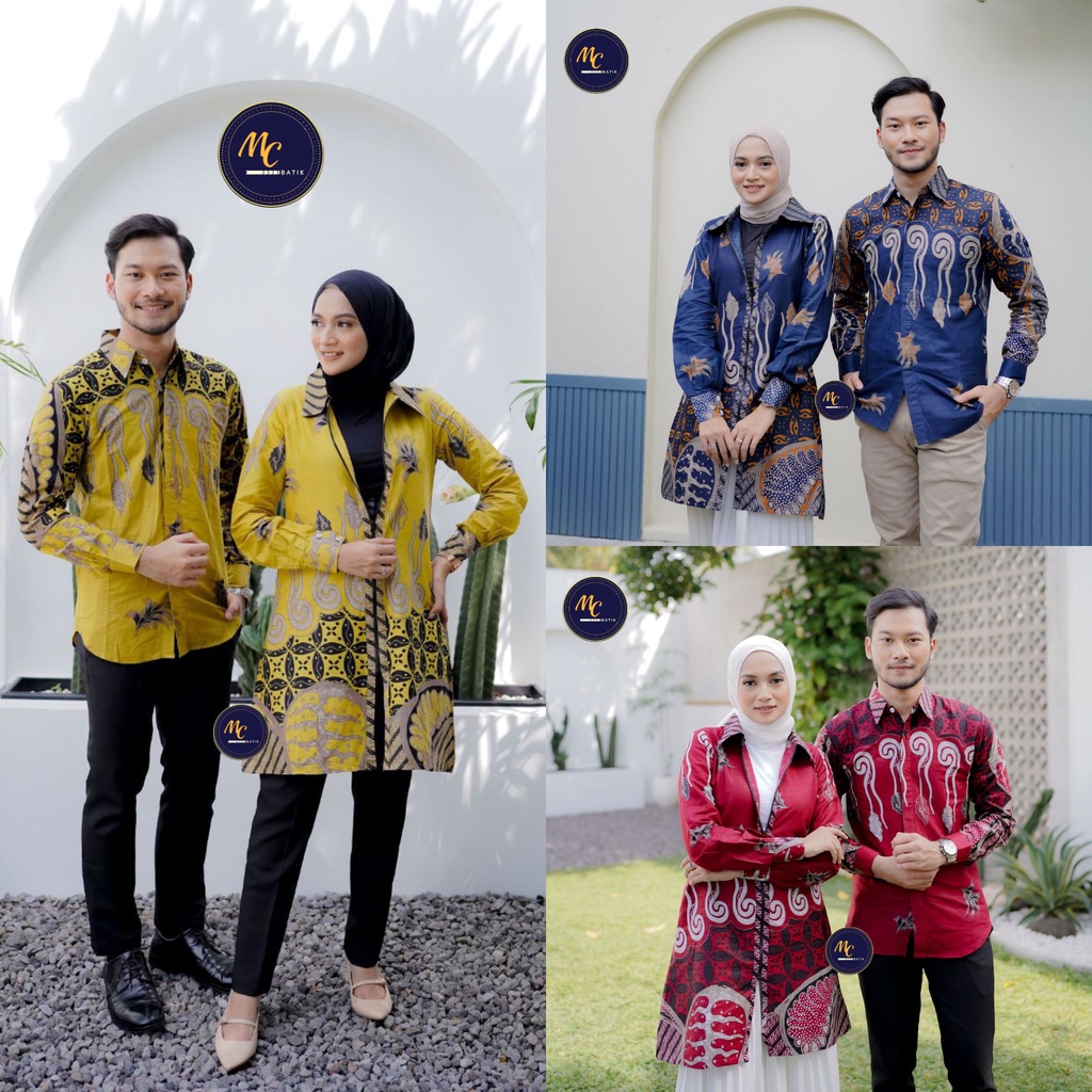 Batik Couple (MC Batik) - Exclusive Batik Couple Kemeja  Kekinian Terbaru Tampil Elegan