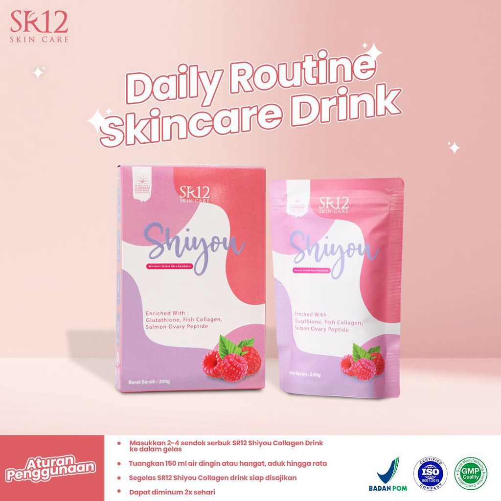 SHIYOU COLLAGEN SR12 / MINUMAN KOLAGEN PEMUTIH KULIT / COLLAGEN DRINK BPOM / SUPLEMEN KECANTIKAN &amp; KESEHATAN