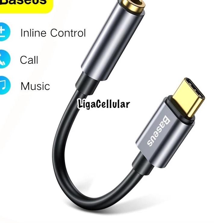 MALL Baseus Audio Adapter Headset Asus ROG 3 / Samsung S22 Ultra Type C to Jack 3.5mm Splitter gas 