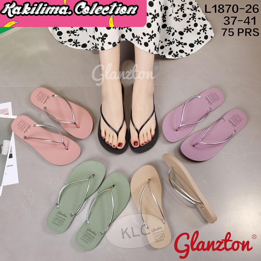 Sandal jepit wanita sandal karet jelly perempuan glanzton 1870-23 (wajib up satu nomor)