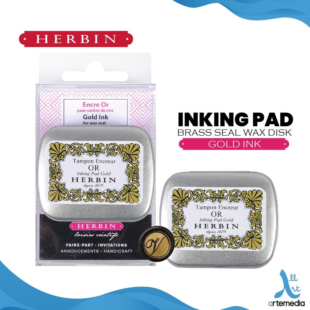 

Herbin Ink Pad Brass Seal Wax Disk