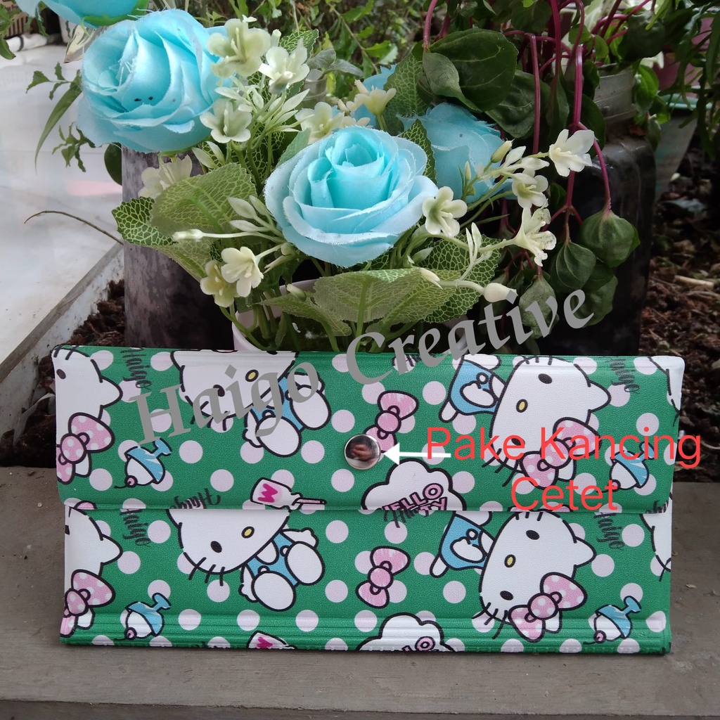 DOMPET HELLO KITTY - PENUTUP PAKE KANCING CETET