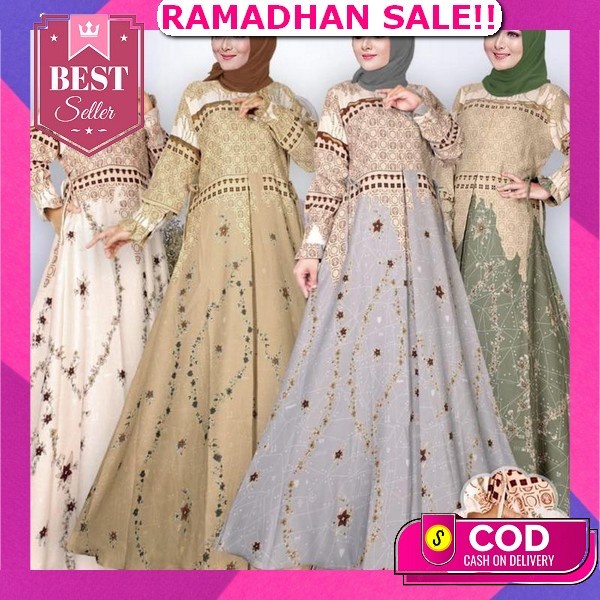 Rissa Dress/ Gamis Terbaru 2023 / Dress Muslim Kondangan Ada Size S M L Xl Gamis Remaja Modern Gamis