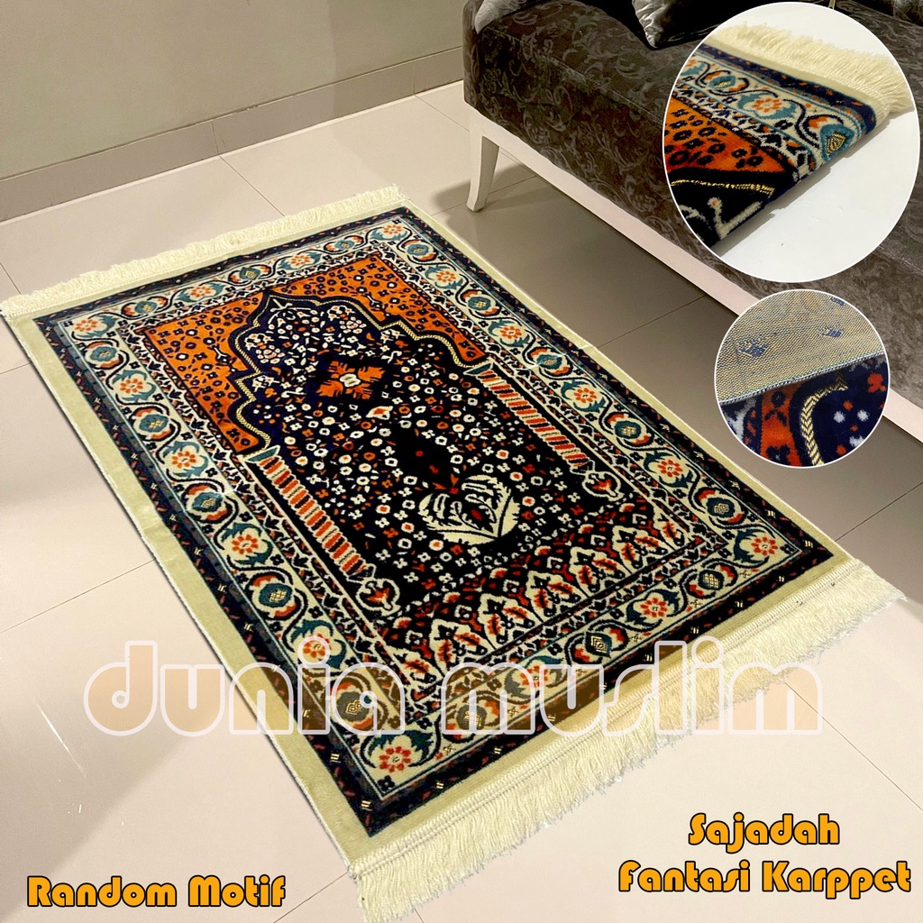 Sajadah Turki Terbaru Bahan Tebal Motif Fantasi Karpet Ukuran Dewasa - Dunia Muslim