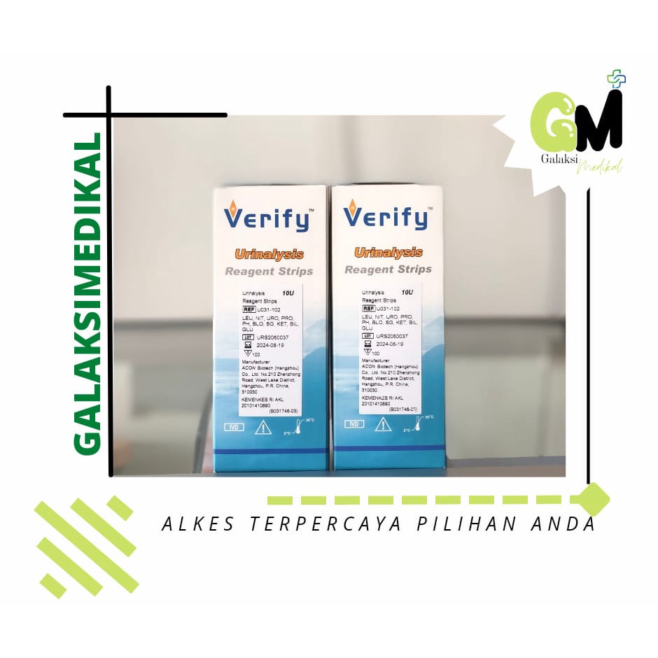 Verify 3 Parameter Verify 10P 10 Parameter Urinalysis Reagent Strips Verify 3P 3 Parameter/ Strip Ce