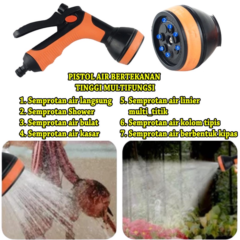 PAKET SEMPROTAN SELANG AIR 10 METER MICRO HOSE REEL SET JET SPRAY SIRAM TAMAN KEBUN ALAT CUCI MOTOR MOBIL COD