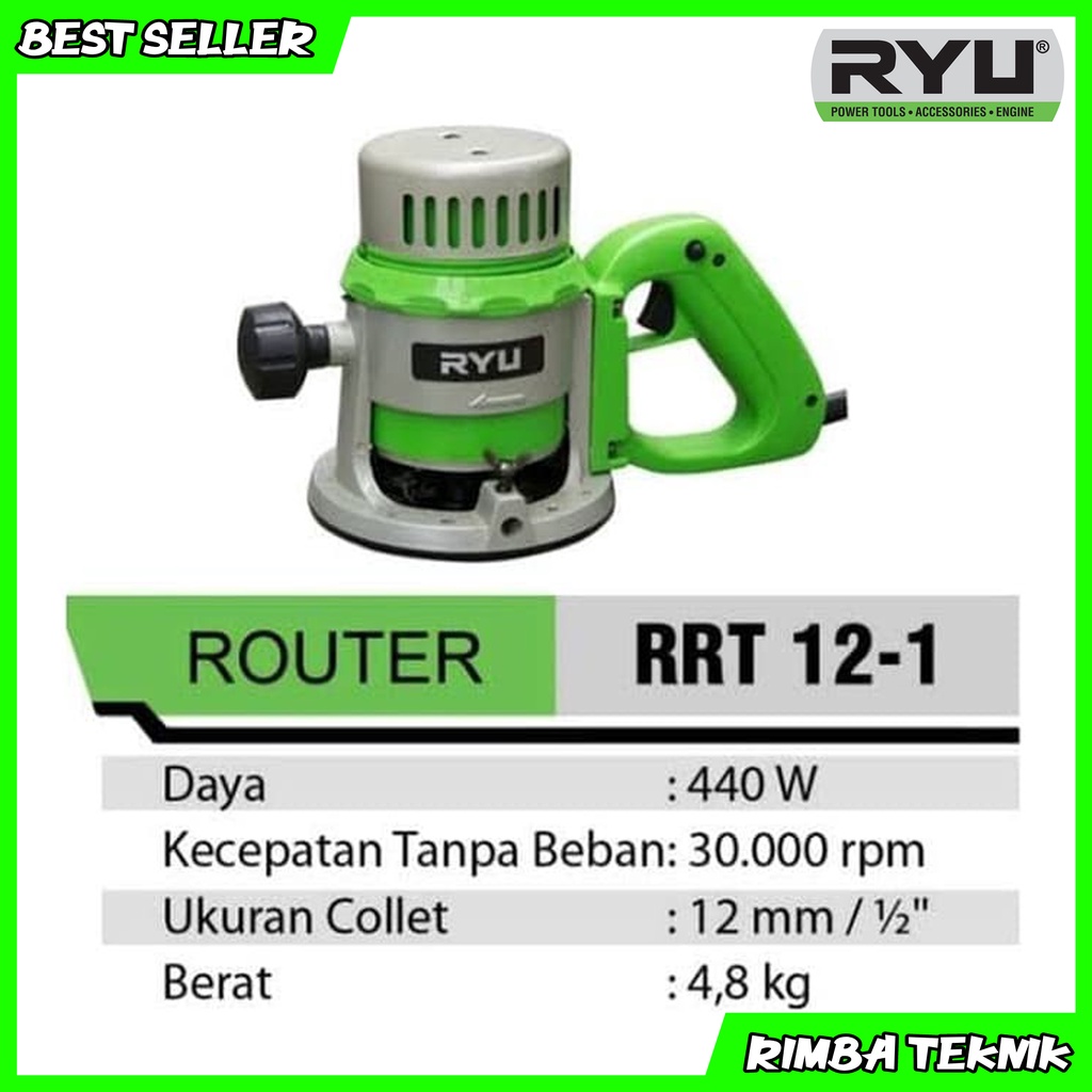 RYU ROUTER RRT 12-1 MESIN PROFIL KAYU BESAR 12 MM / UKIR MESIN PROFILE MESIN ROUTER KAYU MESIN ROUTER MESIN PROFIL KAYU MURAH