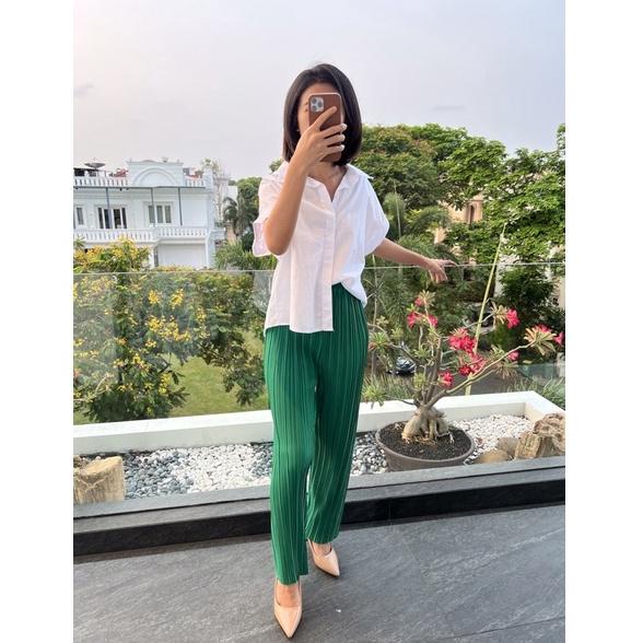 Terbaik Hari Ini [Buy 2 Free Gold] Celana Pensil Plisket BB / Kulot Pensil BB / Pleated Pencil Pants