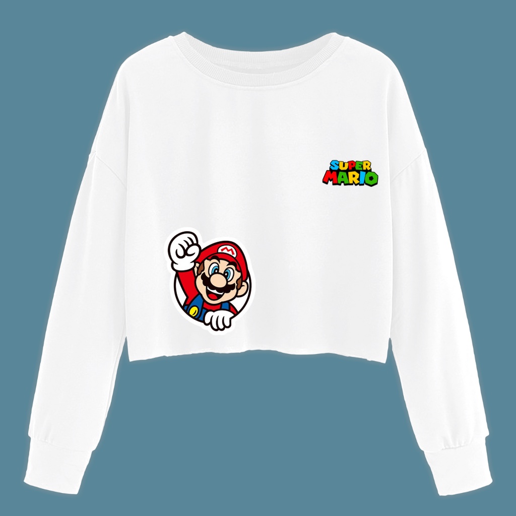 SWEATER CROP WANITA SUPER MARIO