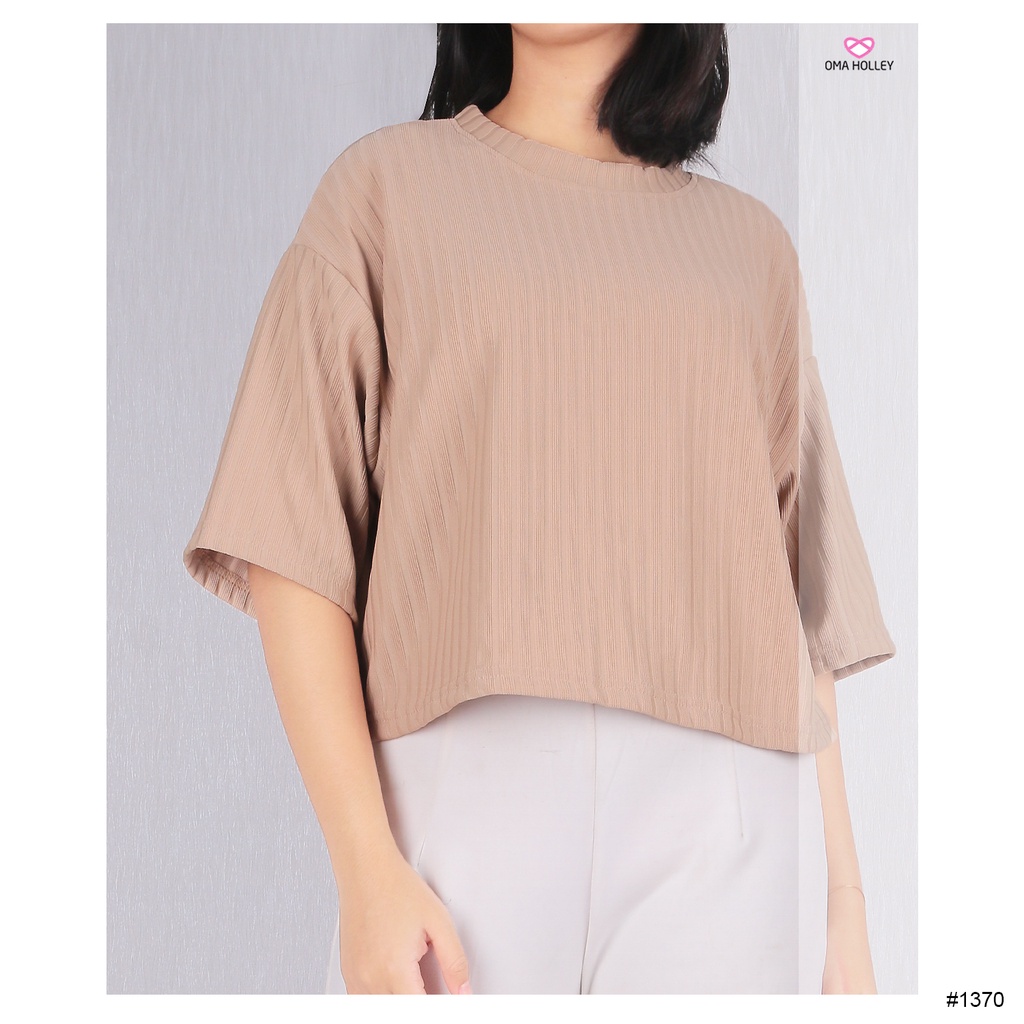 (COD) OH Fashion Tania Crop Knit |Atasan Crop Wanita #1358/1370