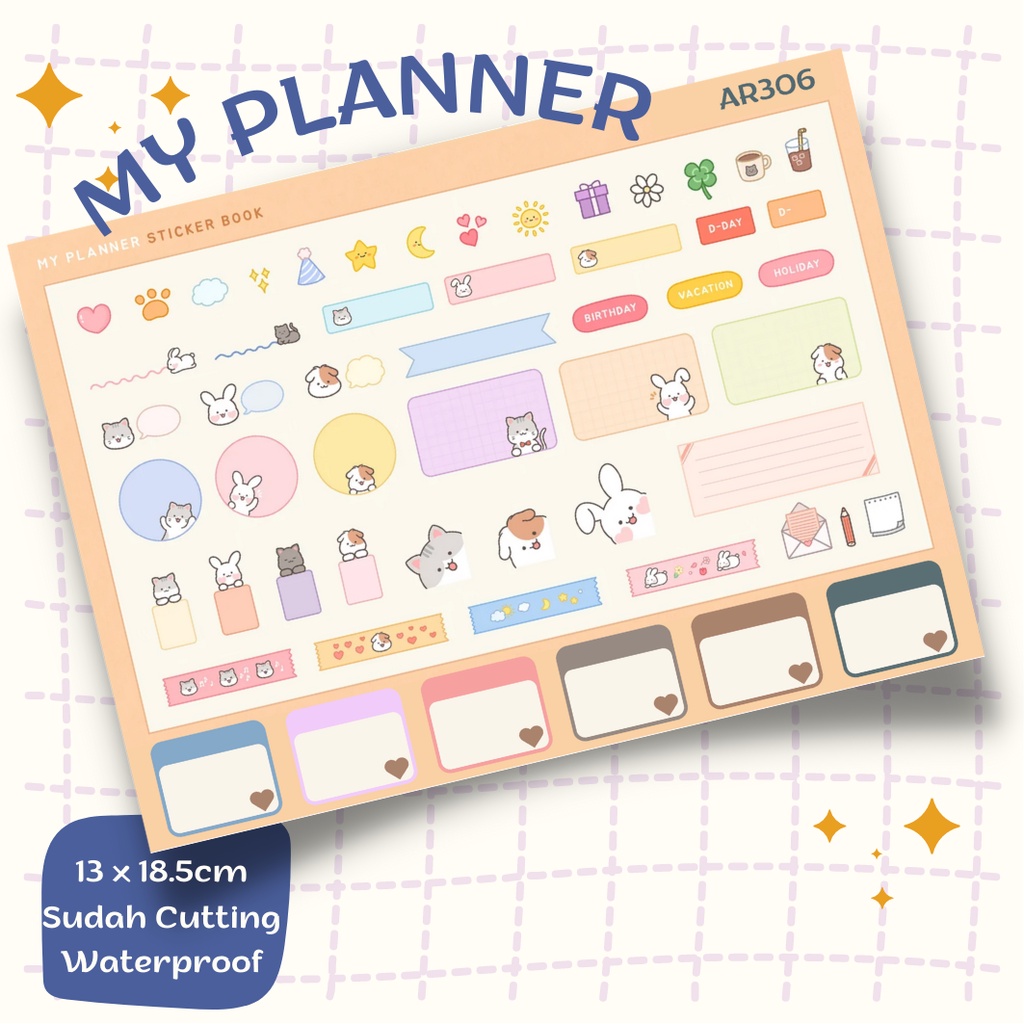 

[DOKI] My Planner Stiker Dekorasi Lucu / Sticker Journal / Stiker Aesthetic Memo Sticky Notes Journal Scrapbook Planner - AR306