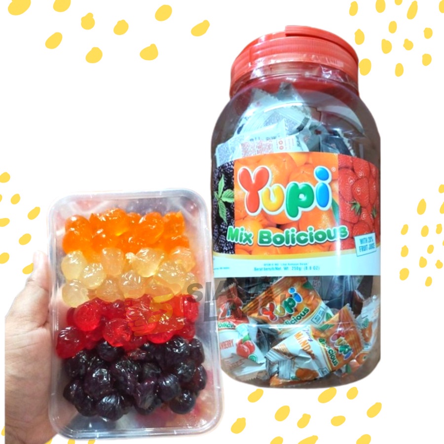 Permen Yupi Toples 250gr Mix Bolicious Jar