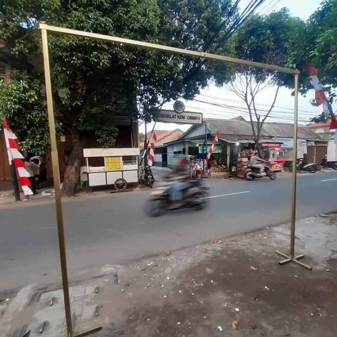 gawangan besi 1 layer backdrop 33m