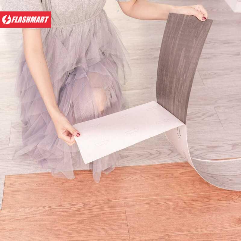 Flashmart Stiker Lantai Motif Kayu Wood Floor Self Adhesive 152x915mm - MW-010