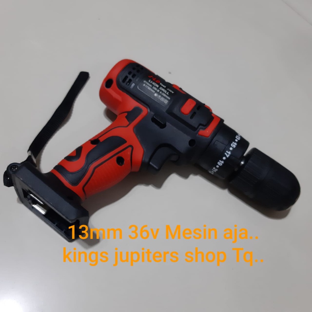 MESIN charger BATRE AJA JLD Cordless 36  volt 13MM  HAMMER BESI KAYU bor HAMMER BESI KAYU Corless bo