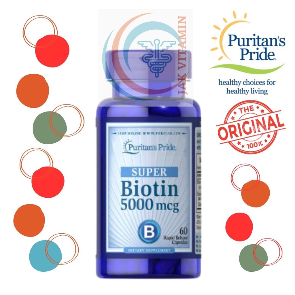 Puritan's Pride Biotin 5000 mcg 60 Capsules