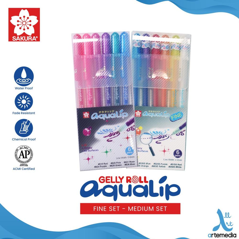 

Pulpen Warna Timbul Sakura Aqualip 3D Color Set Bolpen