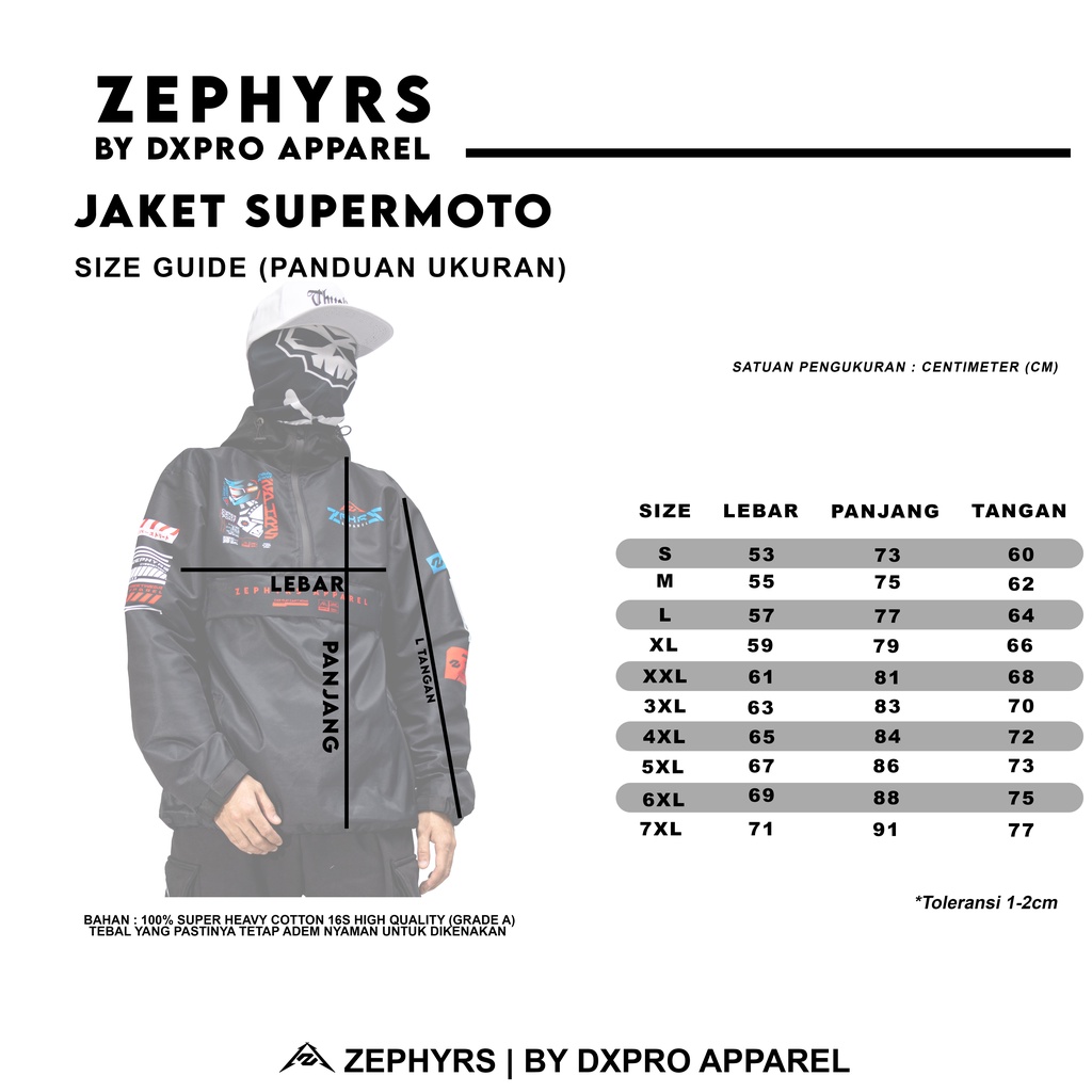 Jacket Bomber Windbreaker SUPERMOTO Racing Zephyrs