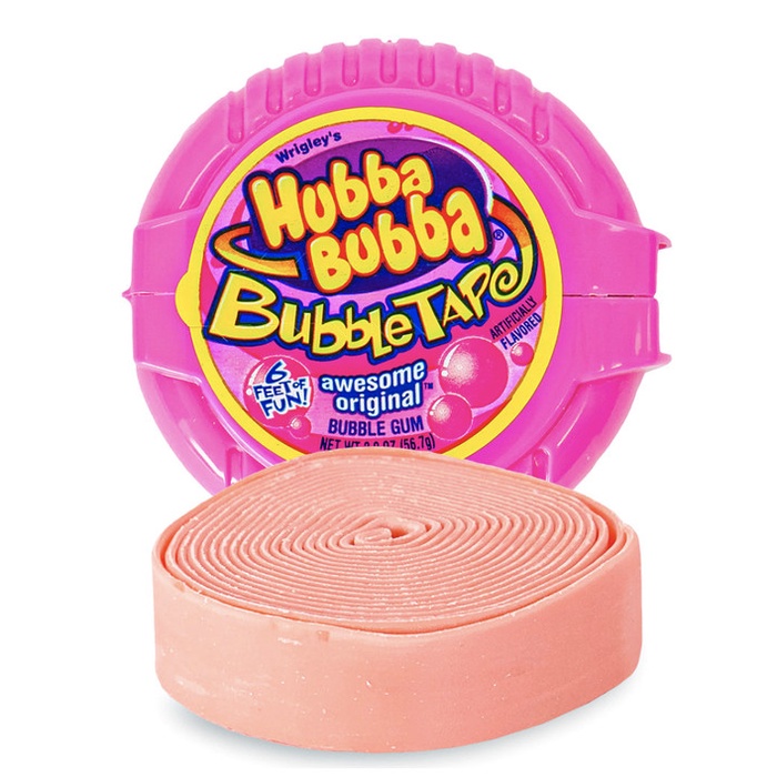 

HUBBA BUBBA Bubble Tape Gum Rolls 2 oz Permen Karet 56,7 gram