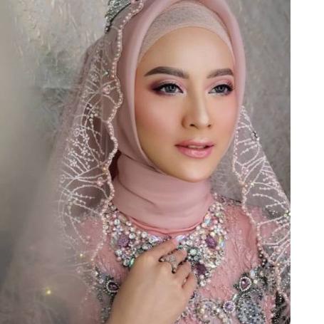 Terlaris SLAYER PENGANTIN AKAR MUTIARA PAYET / HIJAB PENGANTIN / BISA COD 