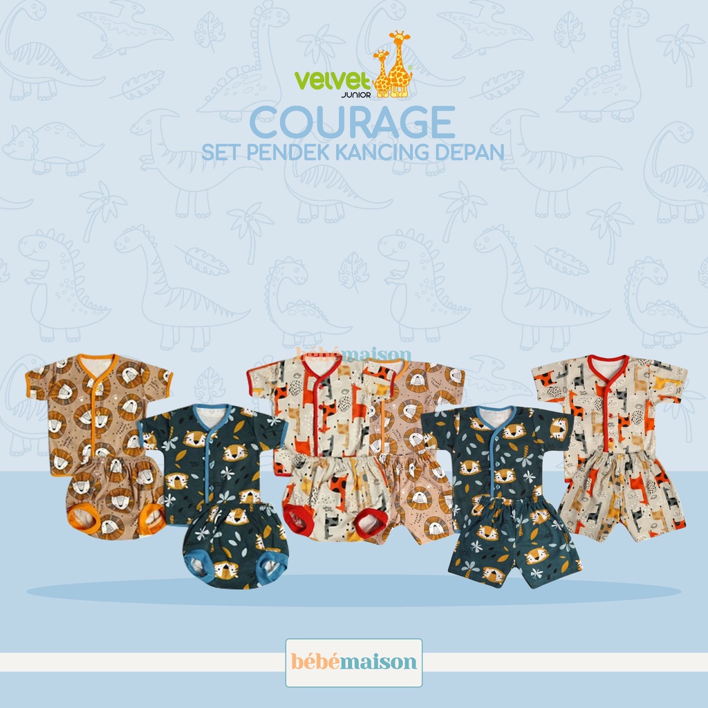 VELVET JUNIOR - Courage Setelan Pendek Kancing depan