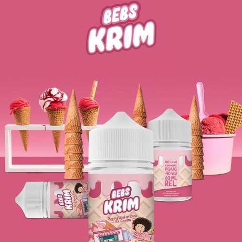 LIQUID BEBS KRIM BERRY WAFER CONE ICE CREAM 60ML