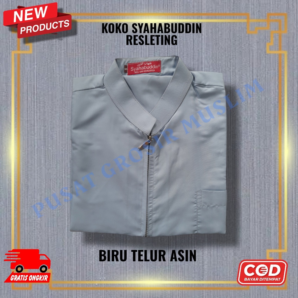 Koko Syihabudin Yamani Resleting, baju koko syahabuddin Biru Telur Asin Series