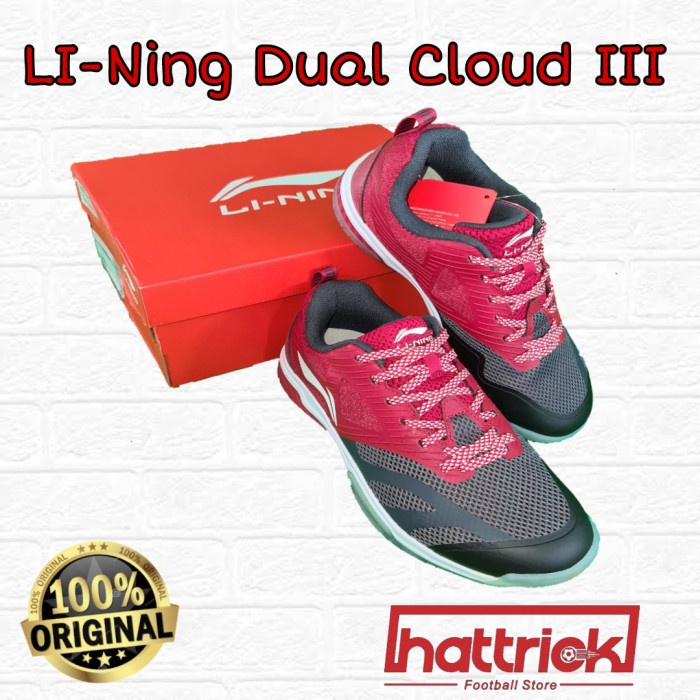 {MentariStore} Septu Badminton Lining - Dual Cloud III - Original - Red  Black 2 40 Berkualitas