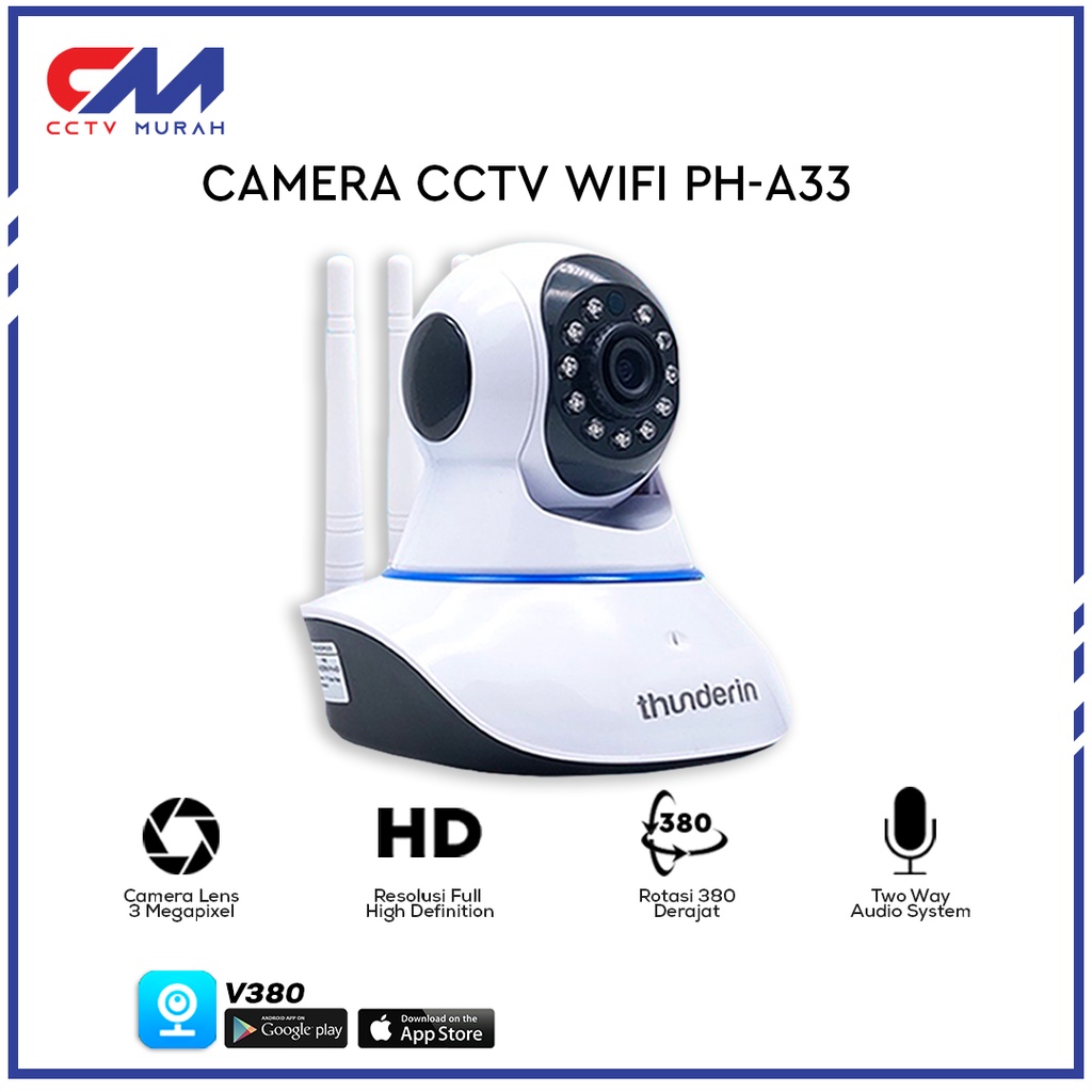 Ip Camera Wireless Wifi Rotary 3 Antena HD1080P Night Vision - Aplikasi V380 Pro CCTV IP CAM BABY WIFI V380 CAMERA WIRLESS ORIGINAL CCTV Wifi IP Kamera 3 Antena Wireless IP Camera HD 1080P Q5S 2MP V380 PRO