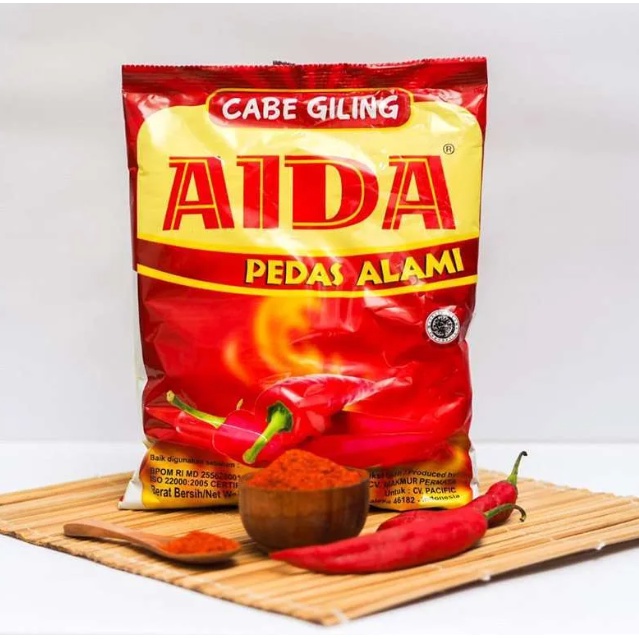 

Cabe Bubuk AIDA 100% Cabe Asli Kemasan 500gr