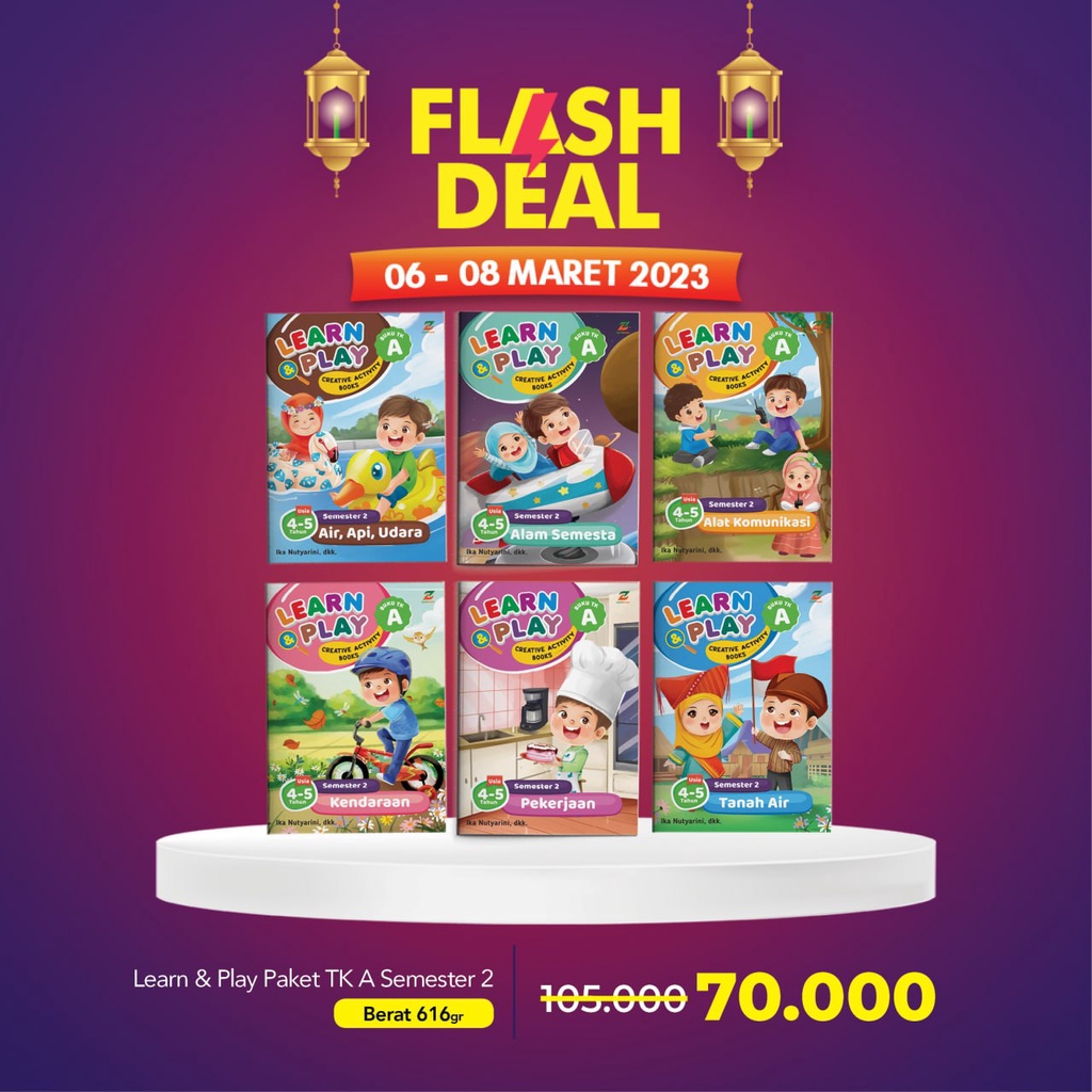Bluescorner Books - ZiyadBooks - Learn & Play - Paket Buku TK A Semester 2