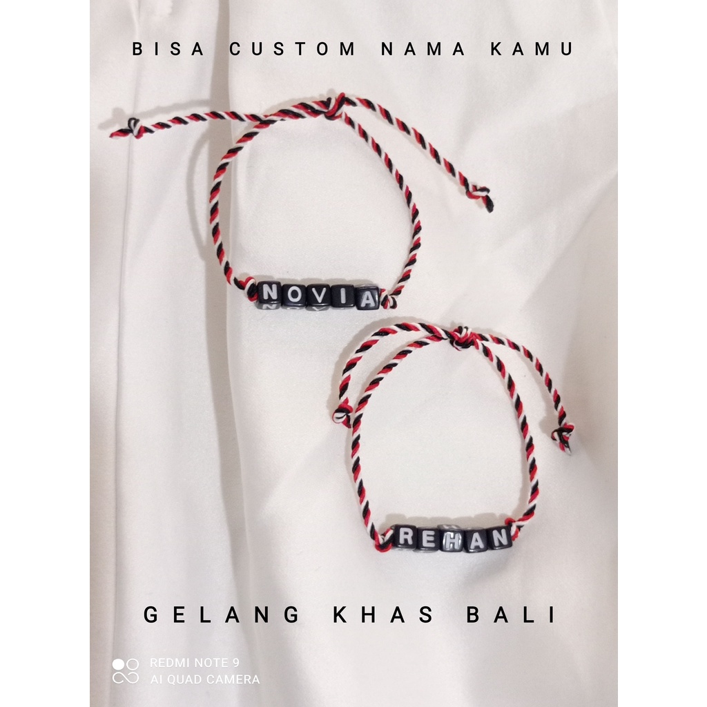 (BISA COD) CUSTOM NAMAMU ATAU SAHABATMU GELANG TRIDATU ETNIK 2 MM MODEL TERBARU