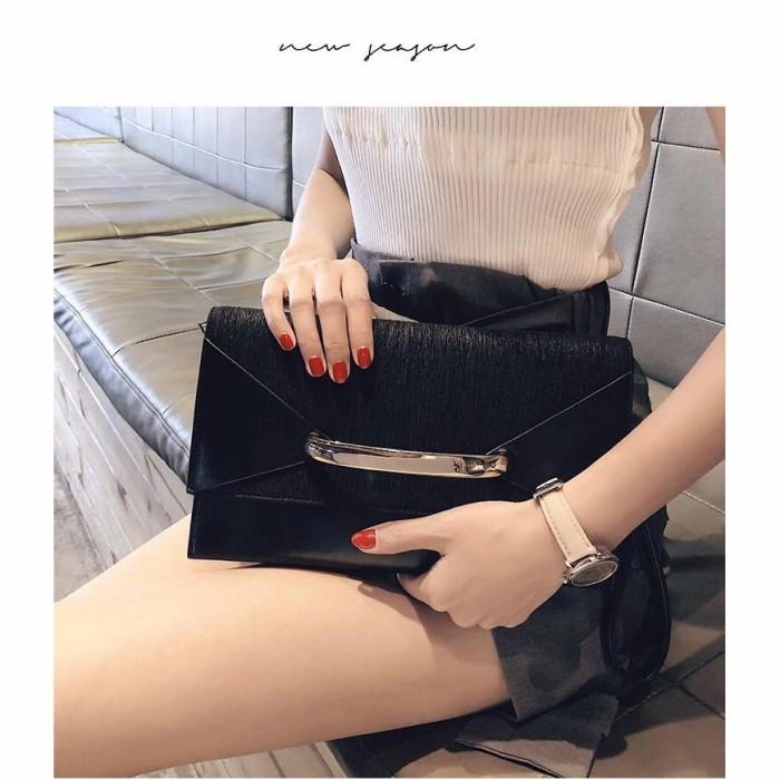 Tas Clutch Fashion/Pesta Wanita Elegan Mewah Kulit Series Import