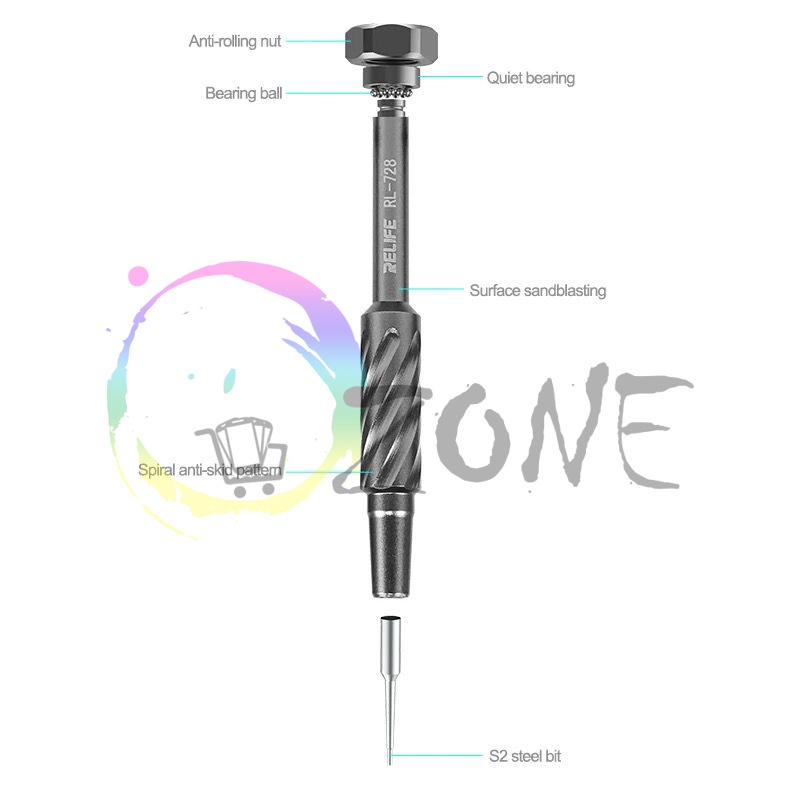 OBENG SET - MOBILE PHONE REPAIR SCREWDRIVER SET 6 IN 1 RELIFE RL-728A