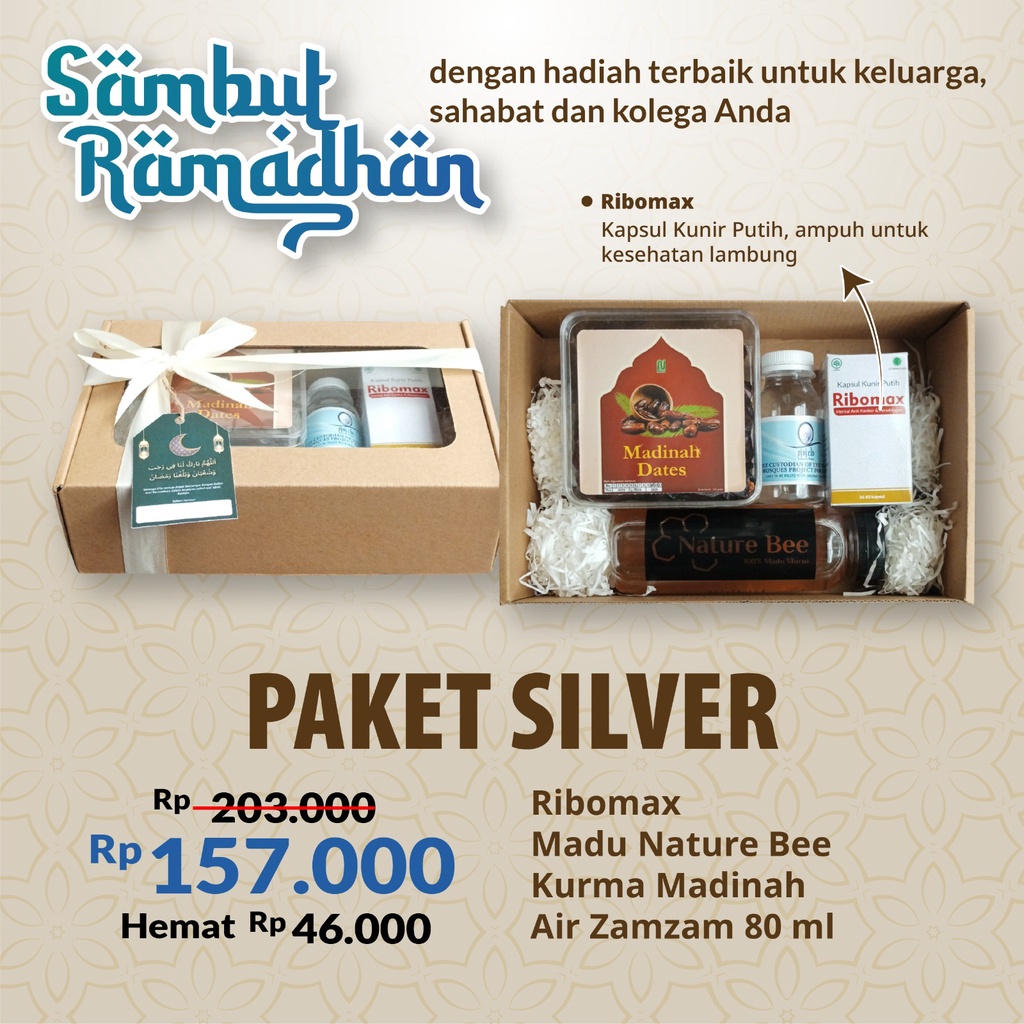 

Paket Silver Hampers Herbal Edisi Ramadhan & Idul Fitri - Parcel Lebaran Paket Herbal dari Nuha Markpro