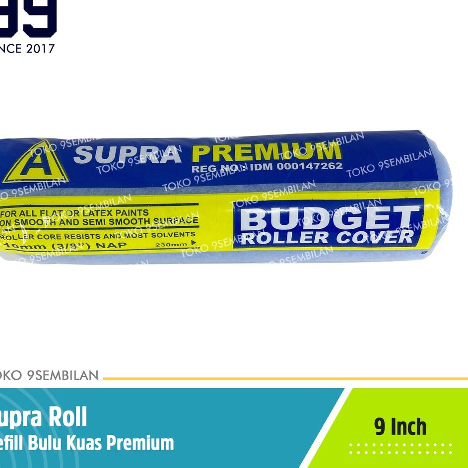 5.5 COD Supra Roll Premium Refill Bulu Copot 9 Inch Kuas Cat Tembok Minyak