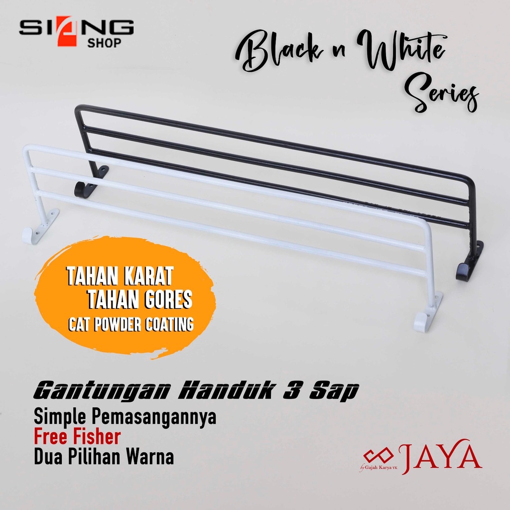 Gantungan 3 sap handuk Hanger Tempel Dinding Hook Multifungsi
