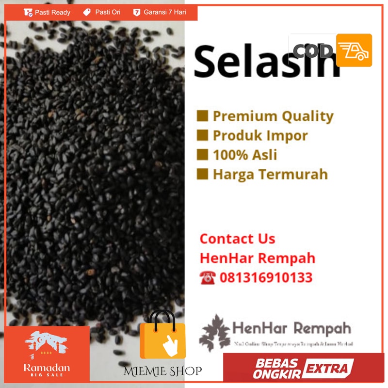 

Termurah!!! 1 Kg Biji Selasih / basil seed kualitas bagus impor