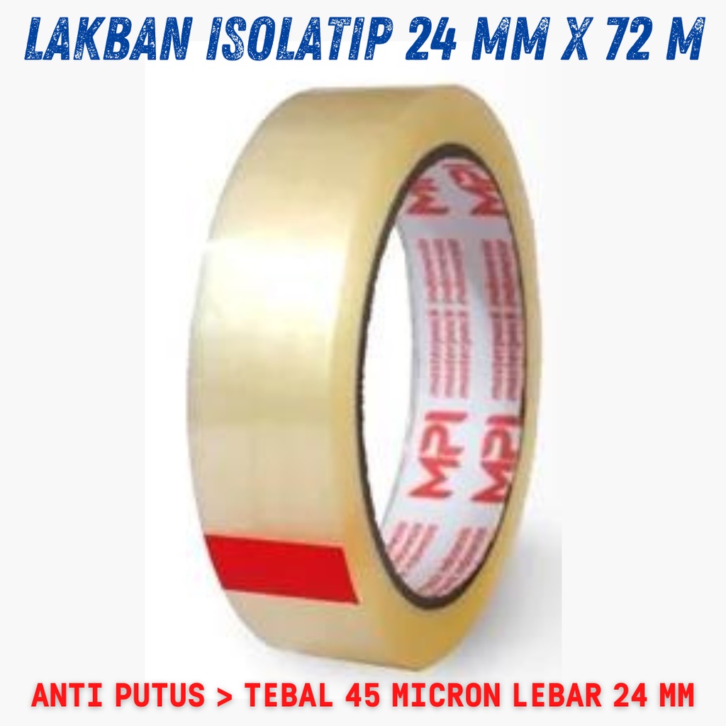 

LAKBAN SOLATIP / ISOLASI 24 MM X 72 YARD Yass Mart ID