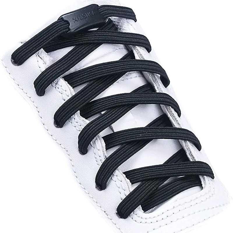 Tali Sepatu Lazy Lace No Tie Shoelaces 1 Pair - T27-2 - Black