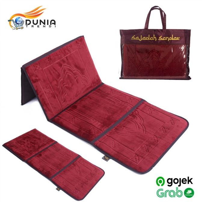Sajadah Sandar Asyraf Premium / Sajadah Sandar Lipat Portable Original
