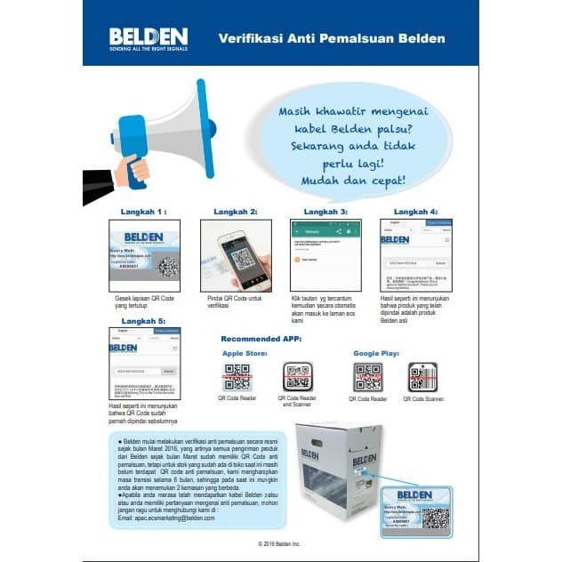 Belden Kabel CCTV Coaxial RG59+ Power 9105SL2P 305M Original