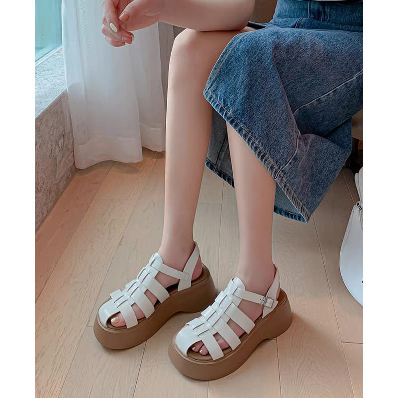 COD Sneakersdaily 1286 Sandal Wedges Wanita Sandal Korea Style