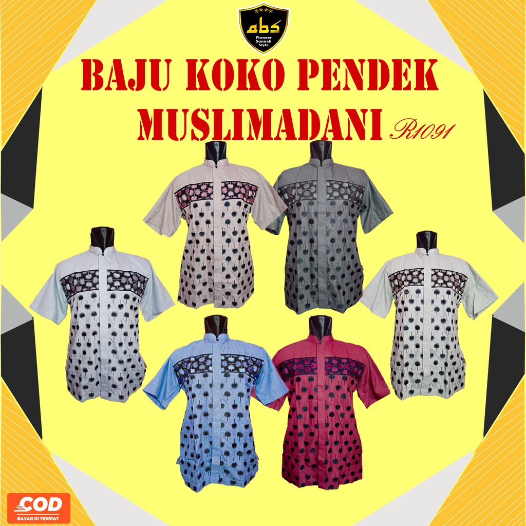 BAJU KOKO PENDEK MUSLIMADANI / KOKO MOTIF / KOKO MUSLIM /  BAJU MUSLIM / KOKO BORDIR / NYAMAN